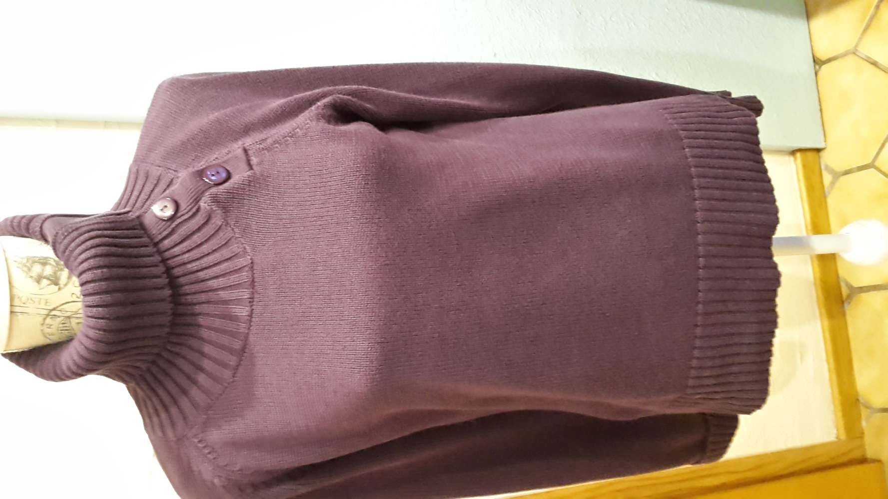 lila/violetter Rollkragen Pullover, warm, Winter, M-L, 38/40