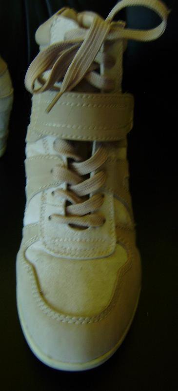 High Top Sneaker Wedges Keilabsatz altrosa Gr. 39 Wildleder