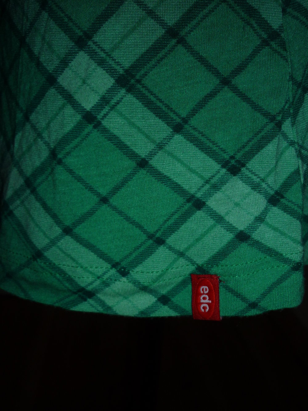 EDC by Esprit Longshirt Tunika grün kariert Größe XS 34 