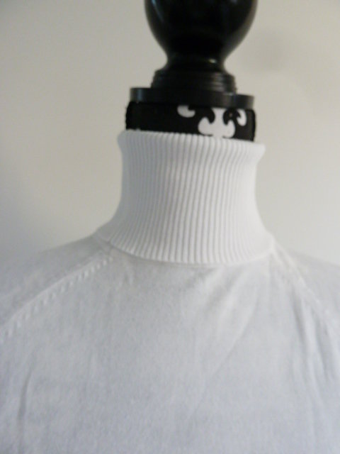 weißer Rolli, Rollkragen Pullover - Größe 34 / 36