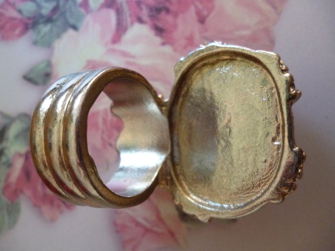 Statement Ringe orange schwarz gold Set