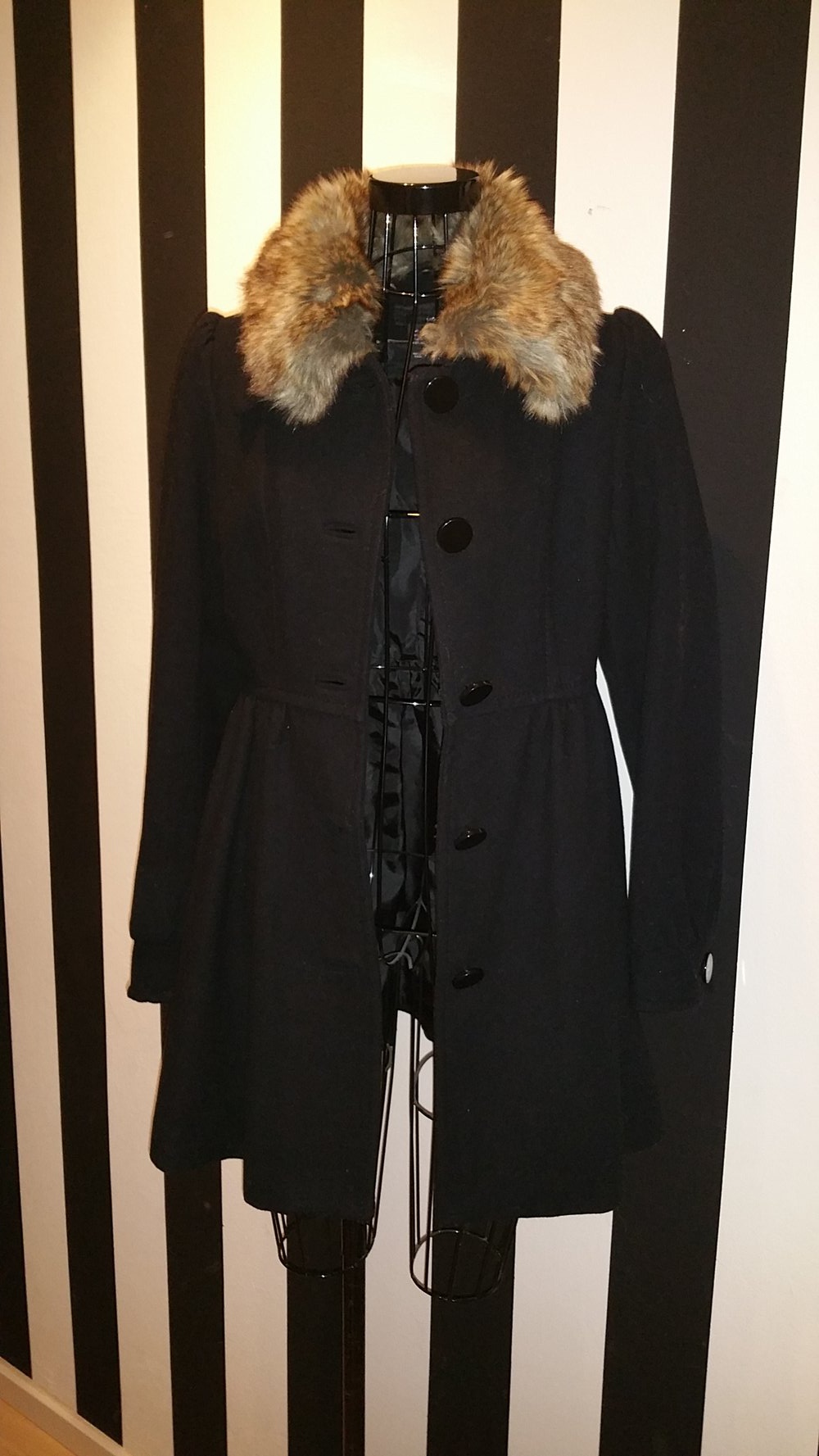 H&M Mantel, schwarz