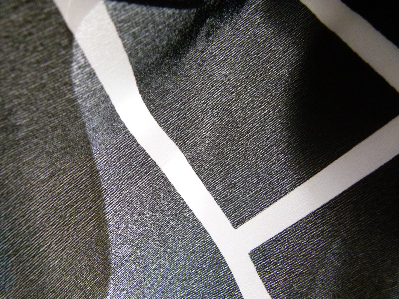 Sommer Tuch Halstuch, weiß schwarz geometrisch gemustert, Retro Vintage Boho