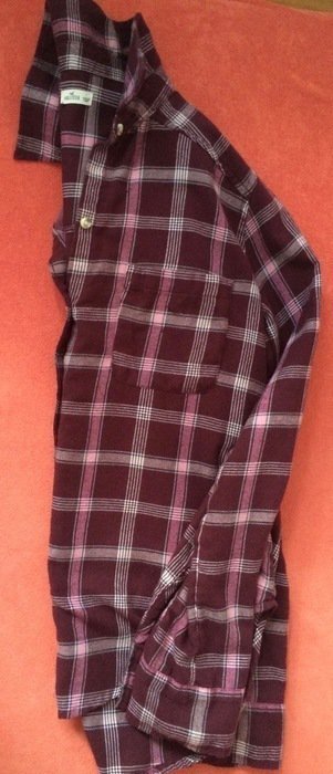 Burgundyfarbenes Karo-Hemd von Hollister, Gr. S