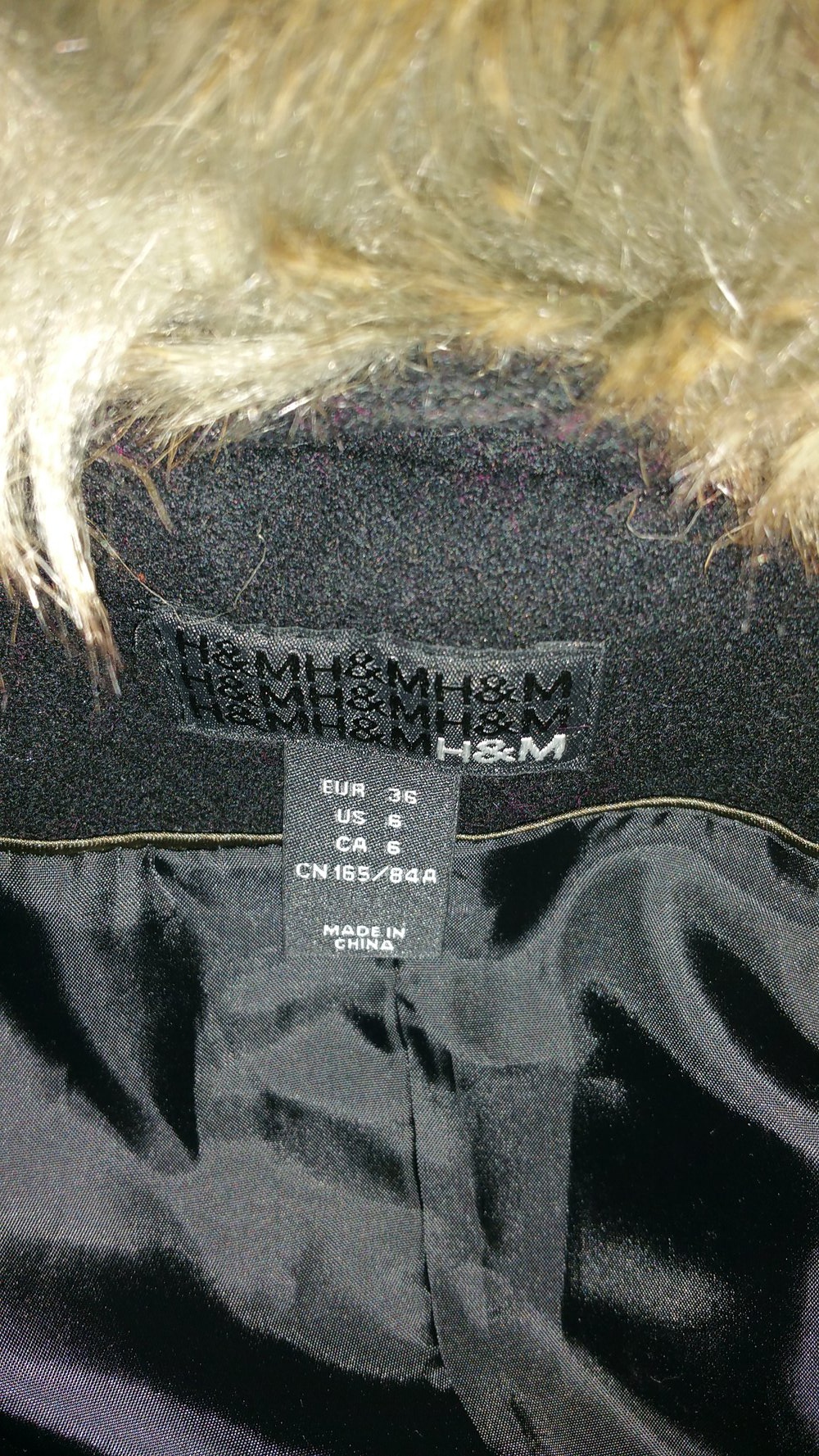 H&M Mantel, schwarz