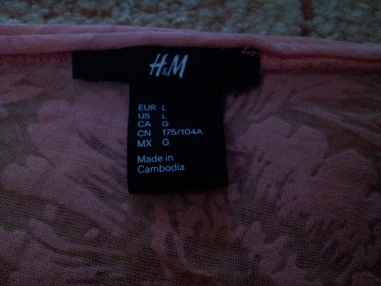 Shirt Tunika Strandtunika H&M apricot lachs Gr. L