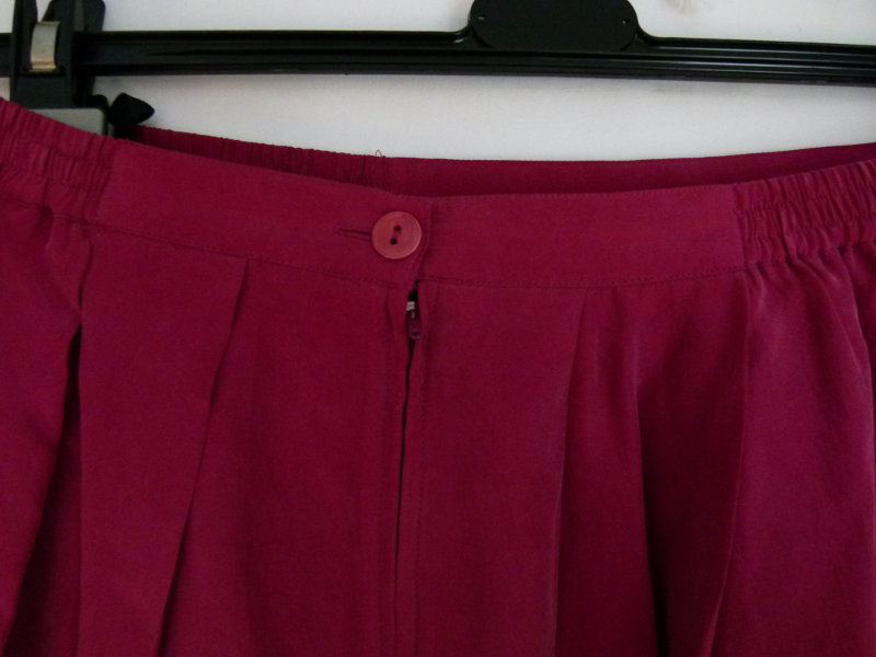 Langer Seiden Rock, fuchsia, Boho Landleben Vintage Retro Goa Sommer Cottagecore