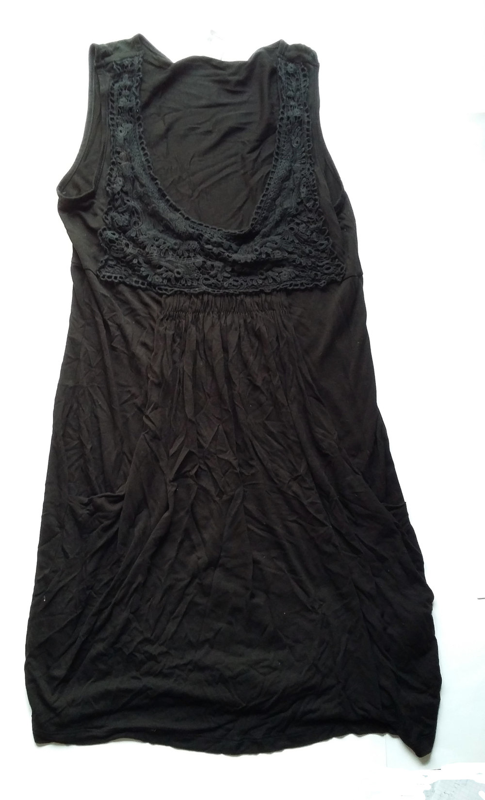 NEU Shirtkleid Sommerkleid NP 40€ ! Stretchkleid schwarz Gr. S 36 38 Topkleid Spitze