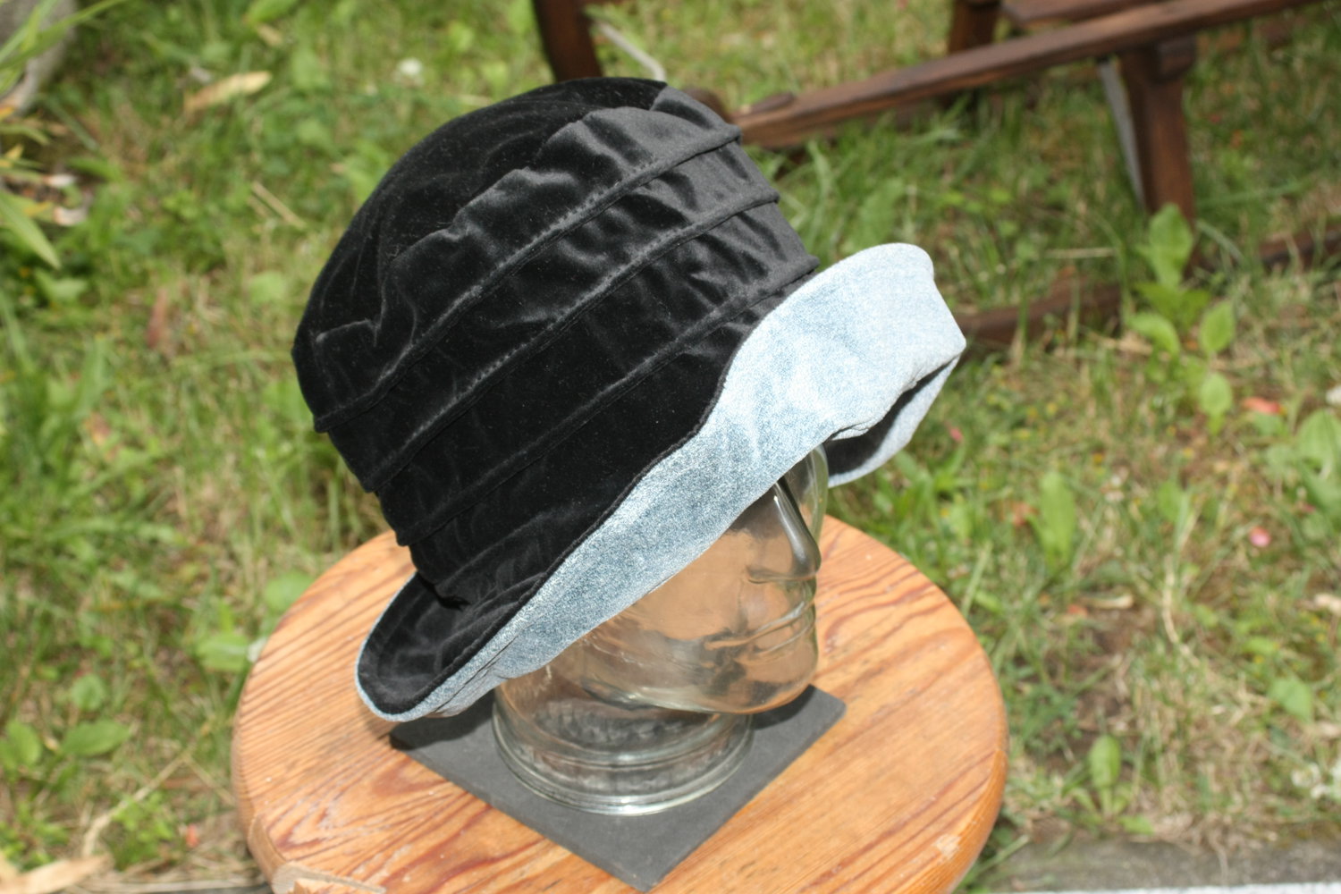 Hat Company Mütze, Schlapphut aus Samt (Innenfutter Polyester)