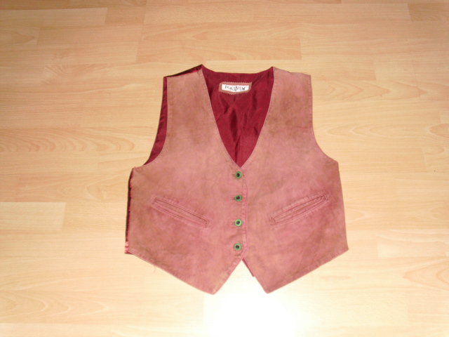 Weste von Malvin, hellbraun-bordeaux, Gr. 176
