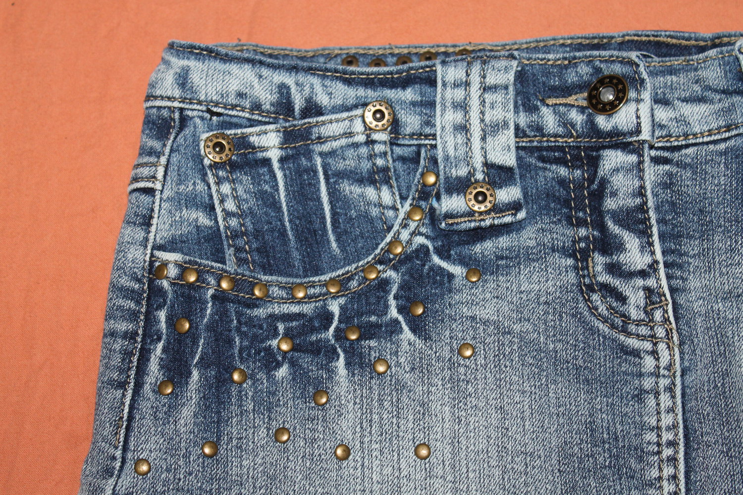 süßer Jeansrock mini mit Nieten