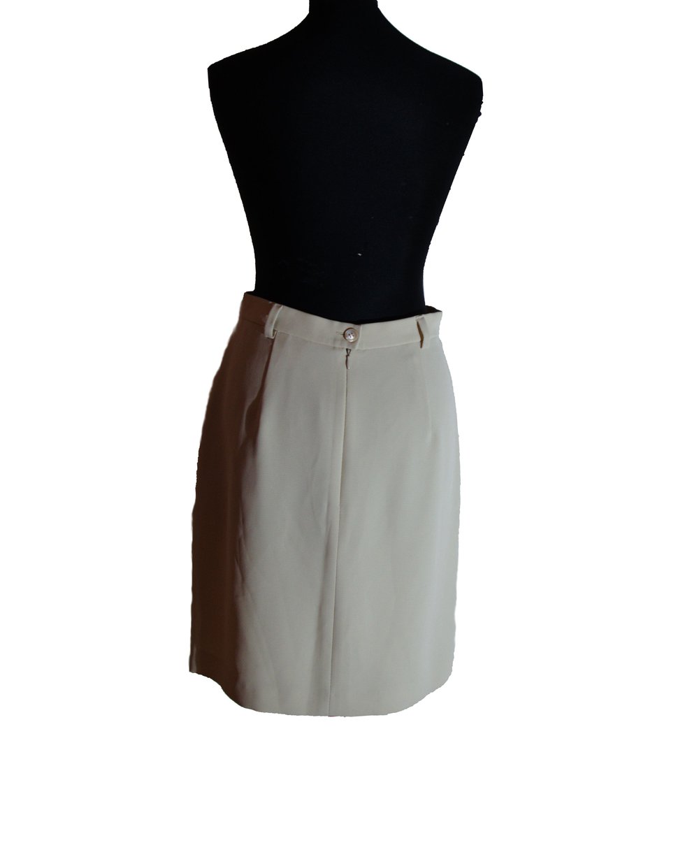 Nudefarbener Betty Barclay Pencilskirt Gr. 38 M offwhite wollweiß highwaist retro