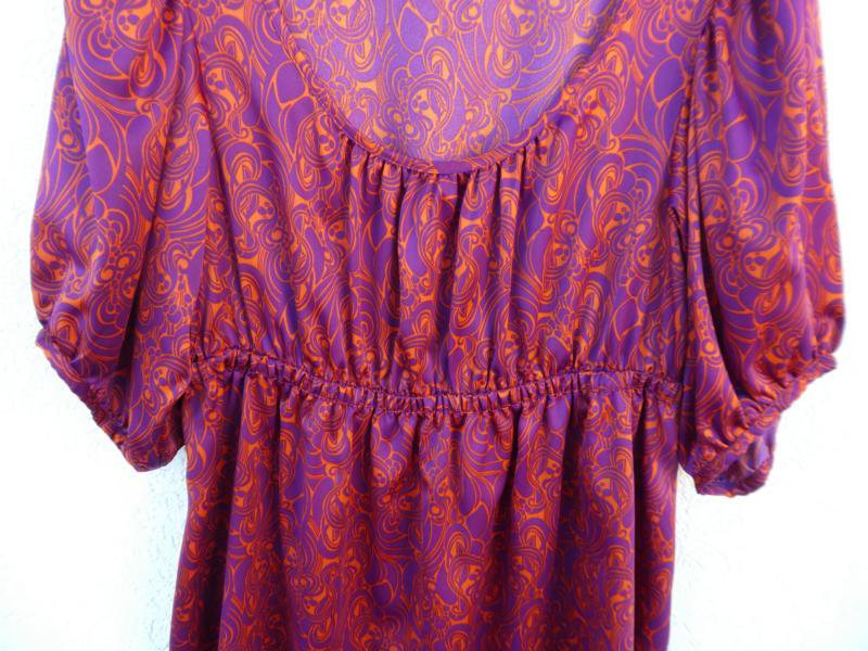 NEU - H&M – Damen Bluse, gemustert in lila und orange