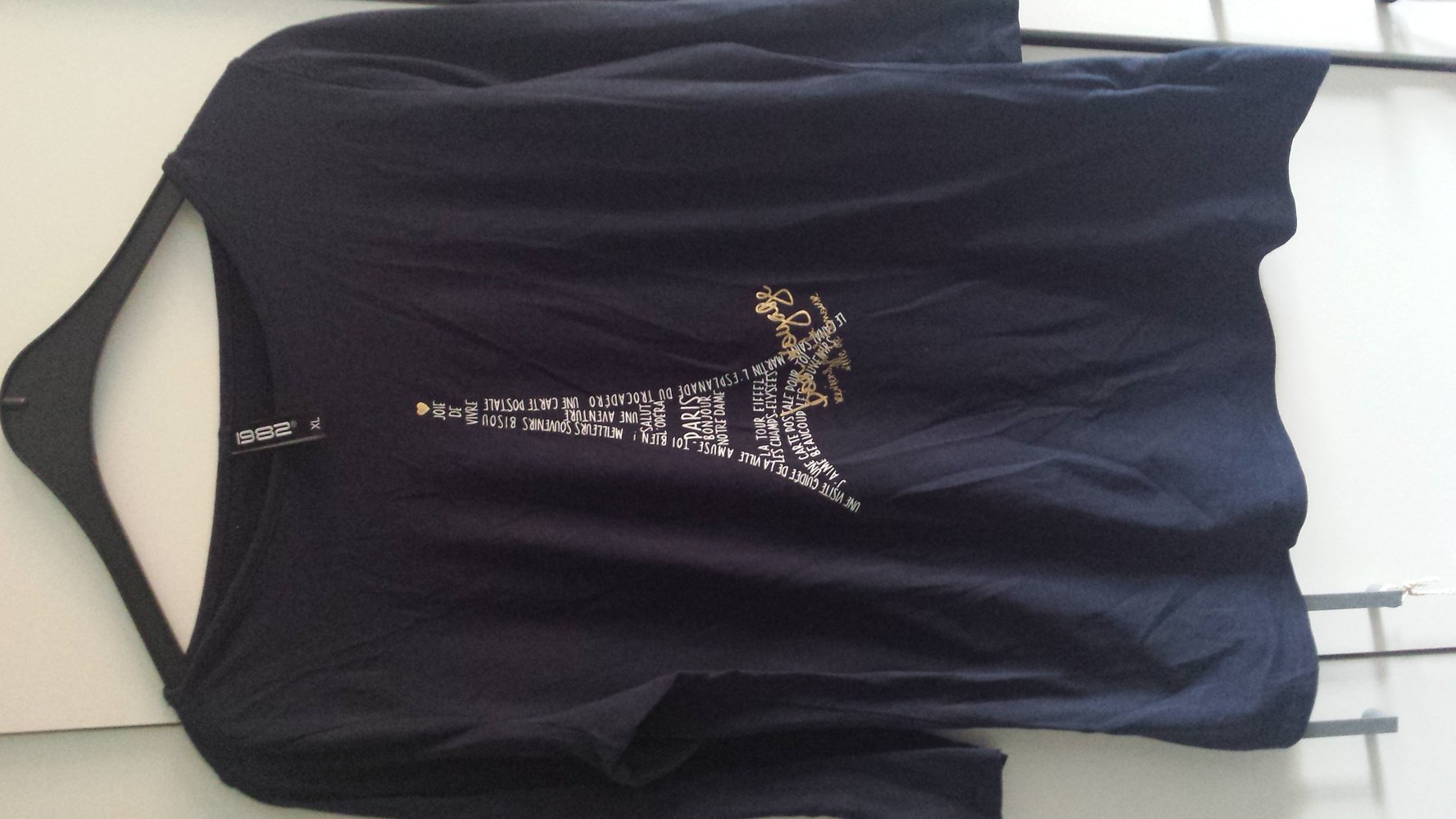 Shirt mit 3/4-Arm Eiffelturm Paris Gr.XL