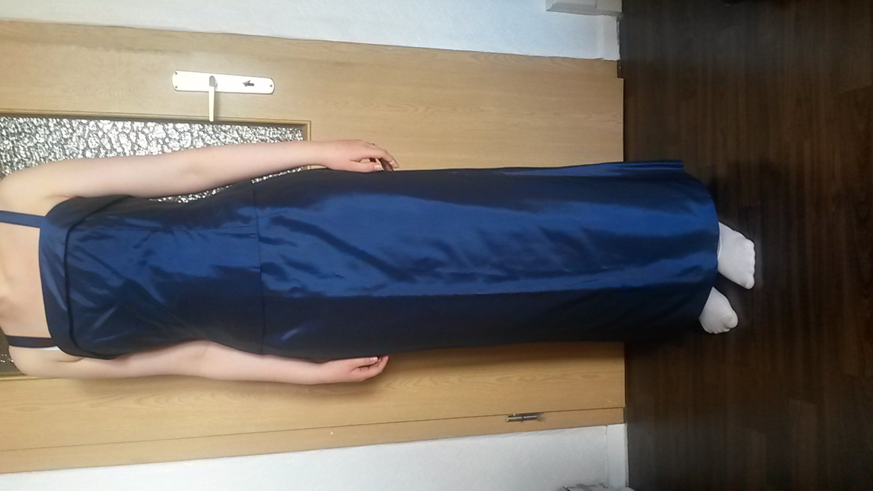 Kleid blau mit Blazer Gr. s