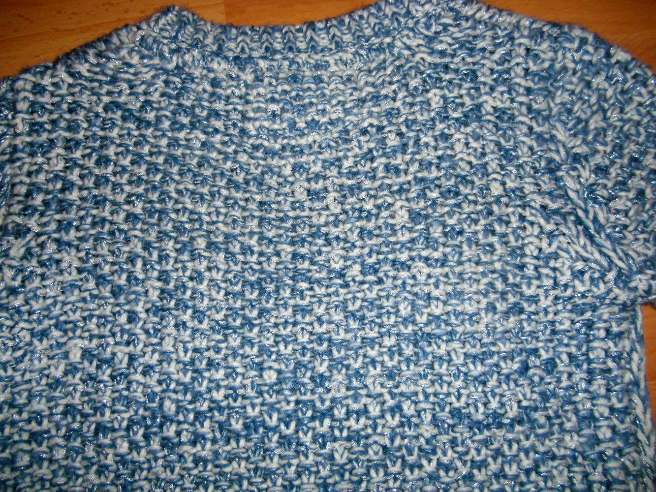 Young Dimension/engl. total süßer,dicker Glitzer-Strickpulli Gr. 6-7y ca 116-122