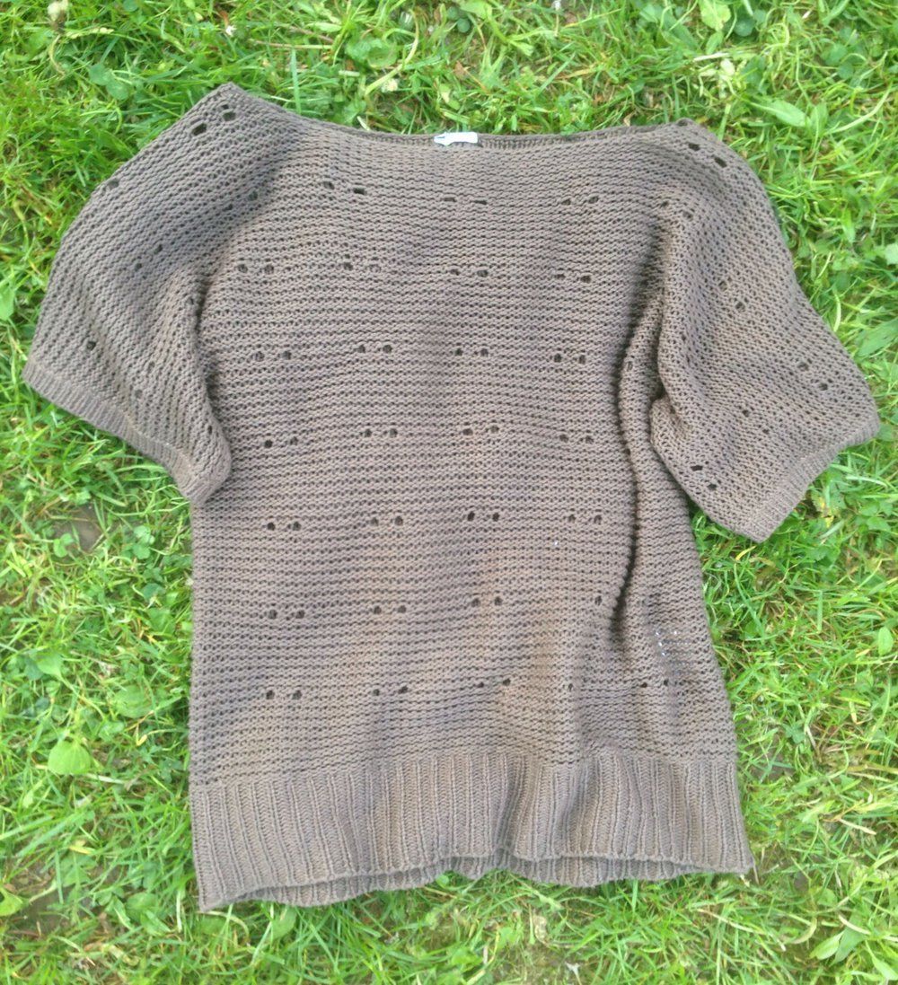 Braunes Strick T-Shirt