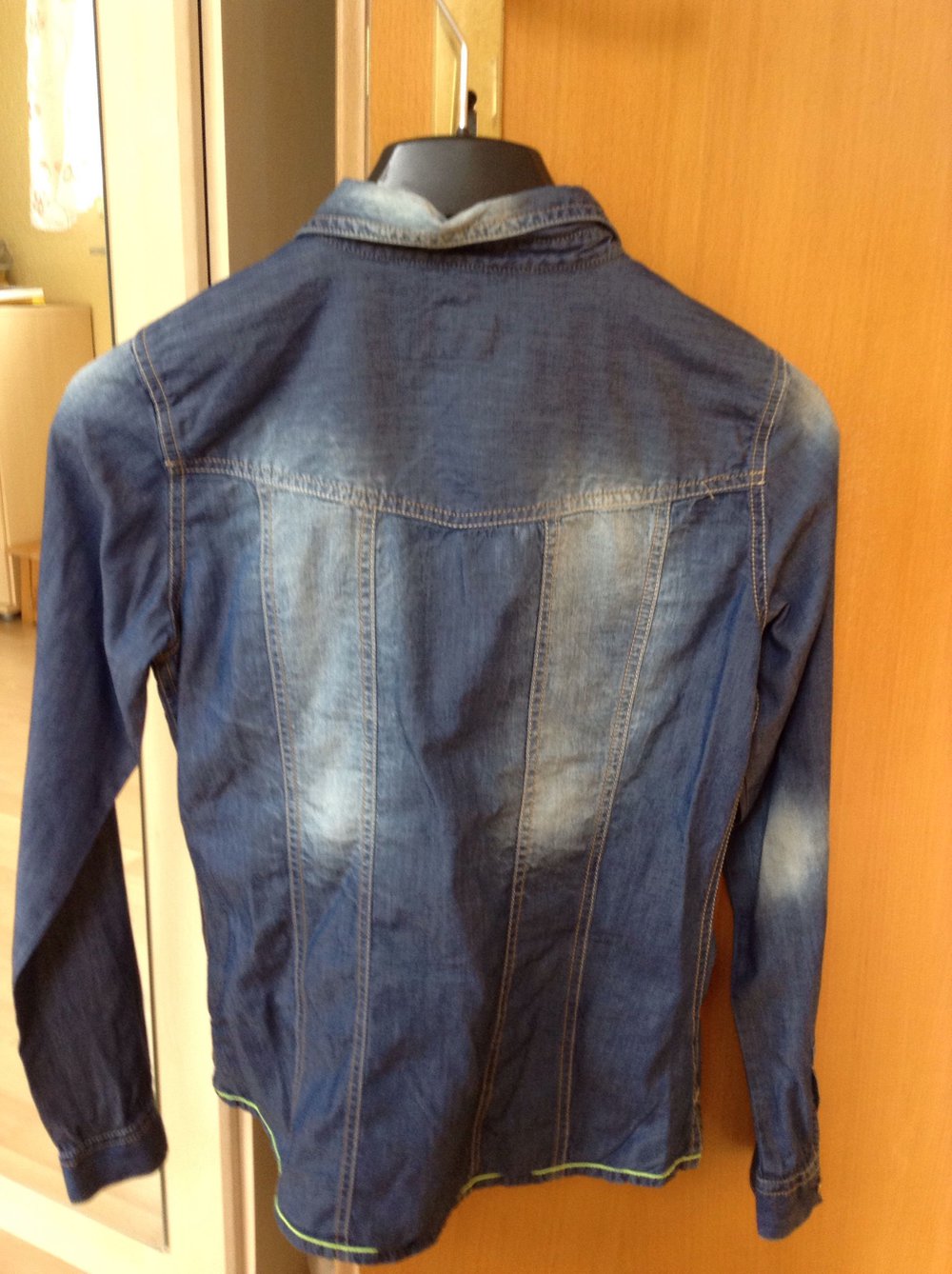 Blaue lange Bluse