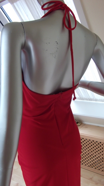 Abendkleid, Partykleid rot mit Strass im 40er Jahre Style