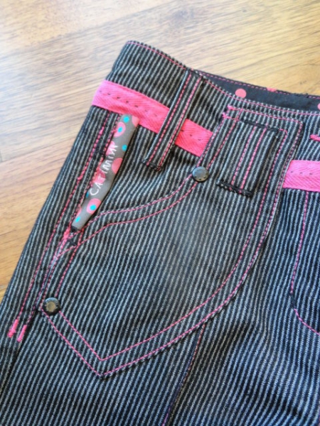 Catimini ~* freche Jeans ~* Gr. 104 ~* Streifenlook ~* Bund regulierbar ~*