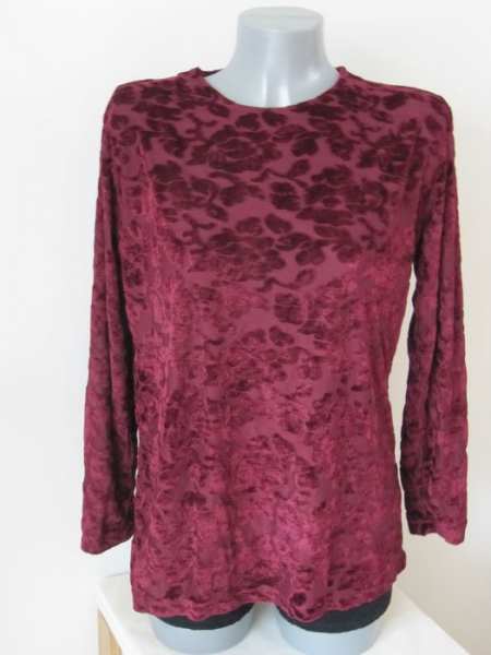 Langarm Oberteil Ausbrenner Muster wie neu oversize