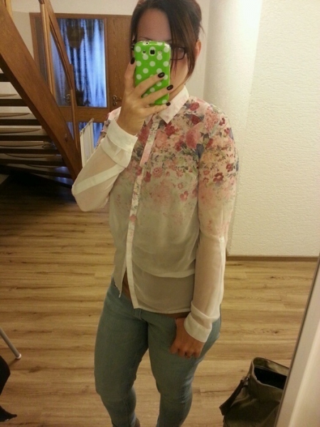 Bershka Bluse Gr.XS/S Overversize Blumen