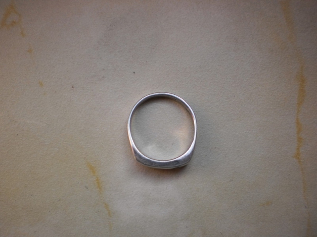 Silberring mit eingelassenem Glitzersteinchen! 80er Vintage Fingerring schlicht elegant mit Brilli!!