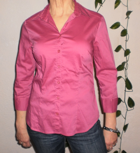 H&M: Dunkelpinke klassische Bluse in Gr. 38! Office Wear niedlich
