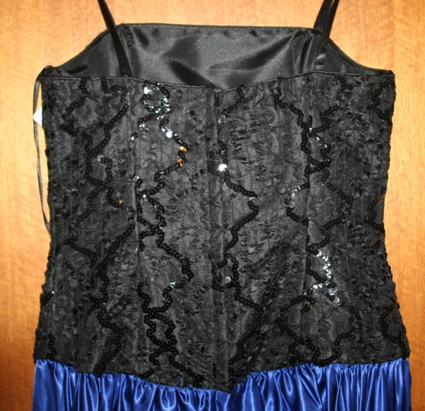 Abendkleid Gr. 38 schwarz royalblau von Cobero