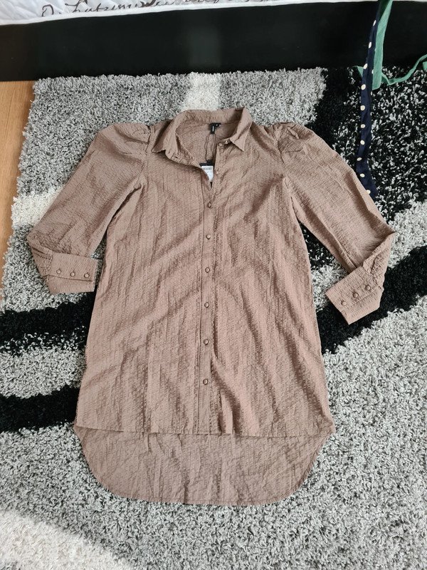 Minikleid Vero Moda Gr. L Baumwolle Blusenkleid Langarm 
