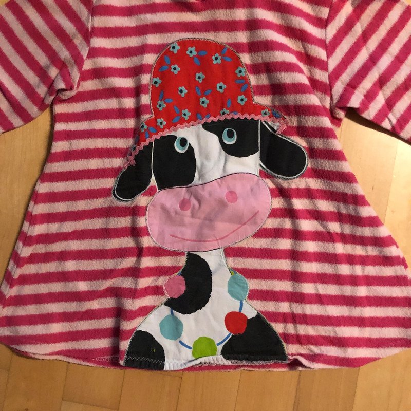 Süßer DIY Pulli mit Zipfelmütze lustige Kuh