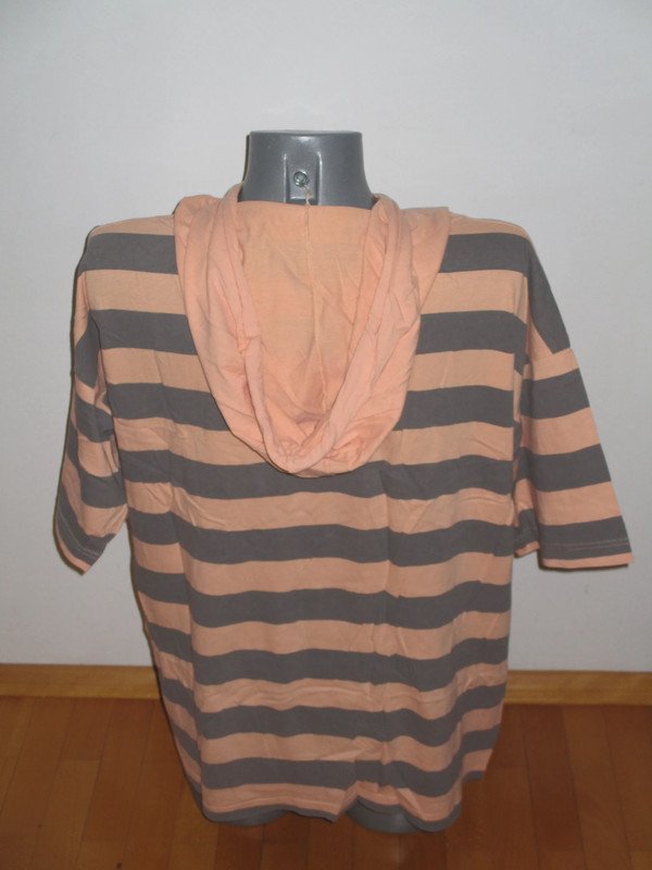 Oversize Shirt true vintage gestreift Kapuze