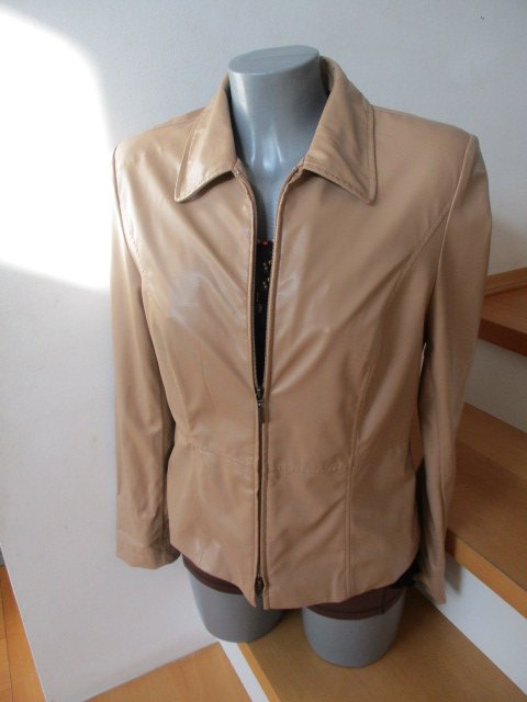 Vintage Lederjacken imitat beige 