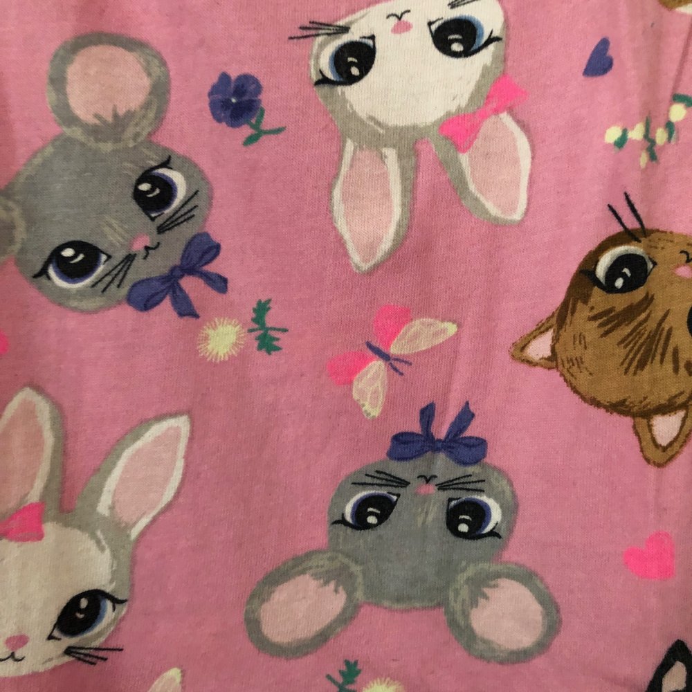 Sommerkleid Gr.122/128 Tiere Hase Maus Katze  H&M