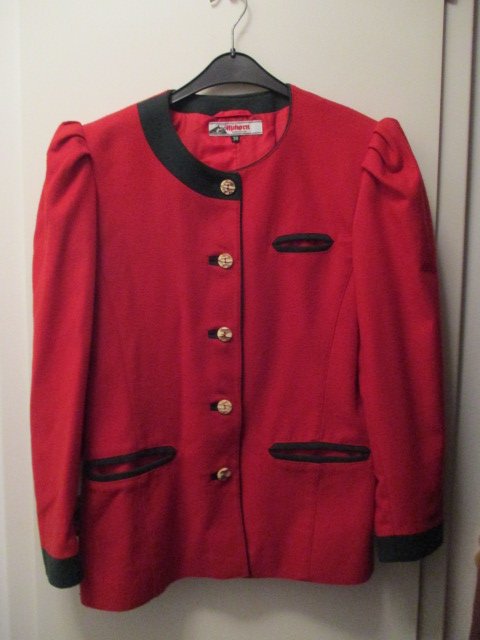 Oktoberfest Trachten Jacke rot Gr. 38 Alphorn 