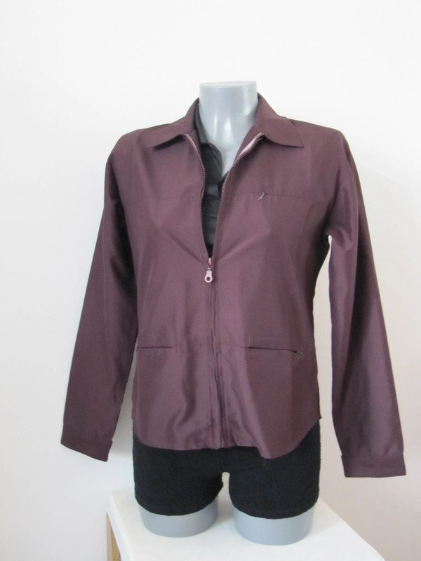 True vintage Blusenjacke Gr.S brombeer