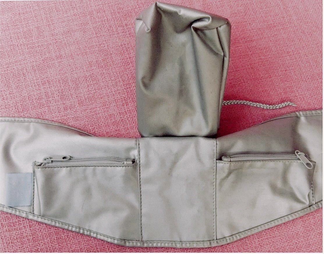 Taillentasche / Gürteltasche von Davidoff Cool Water - silbergrau - ca. 66 cm Länge