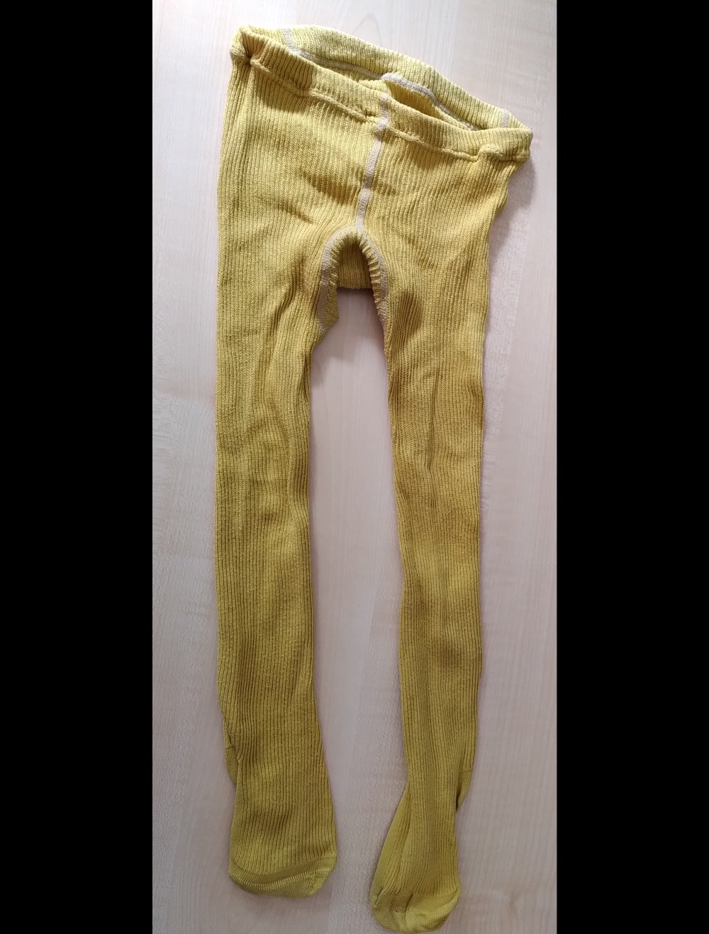 Gerippte Hessnatur Baumwollstrumpfhose Gr. 86/92