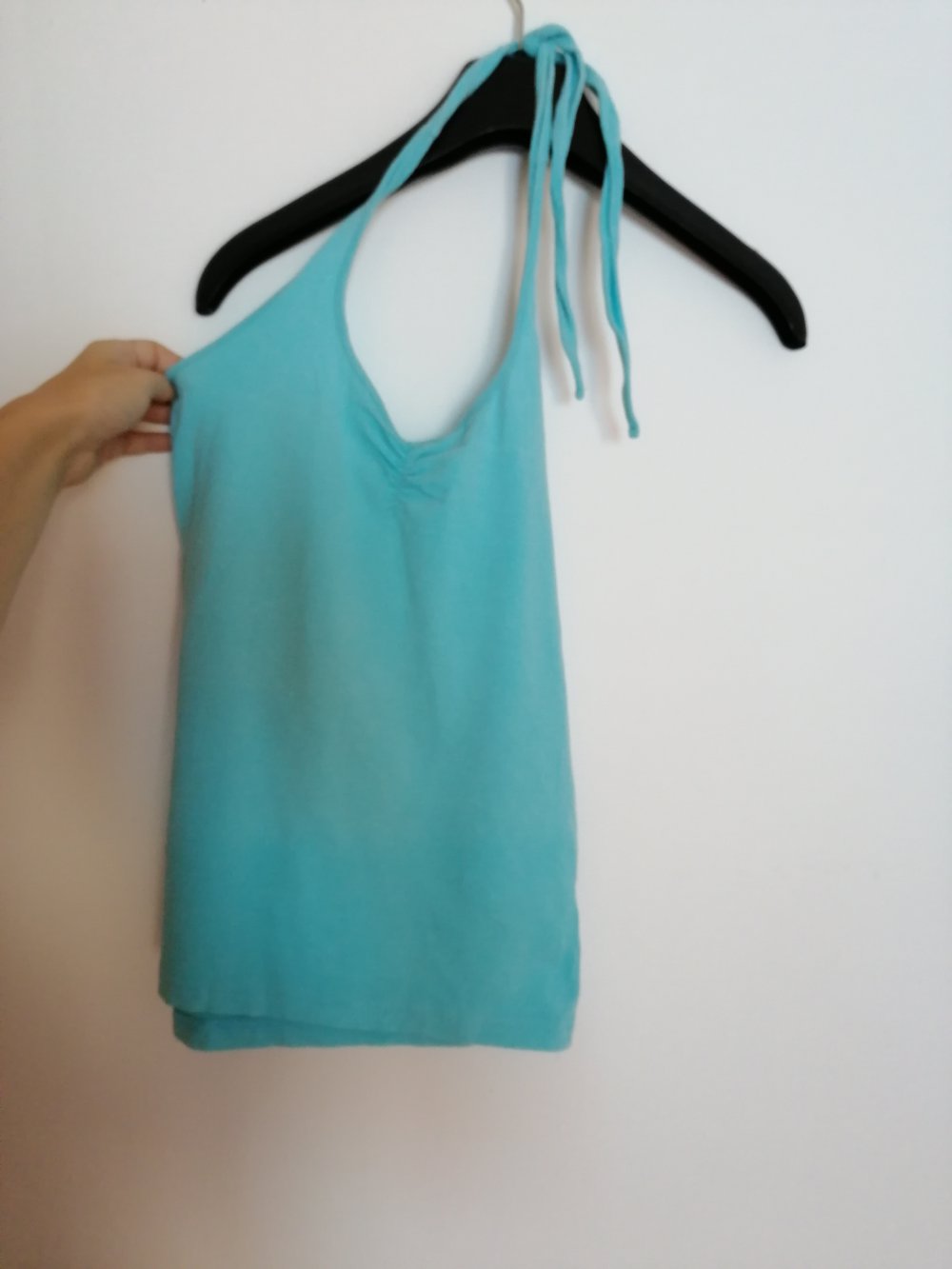 hellblaues Neckholder Top
