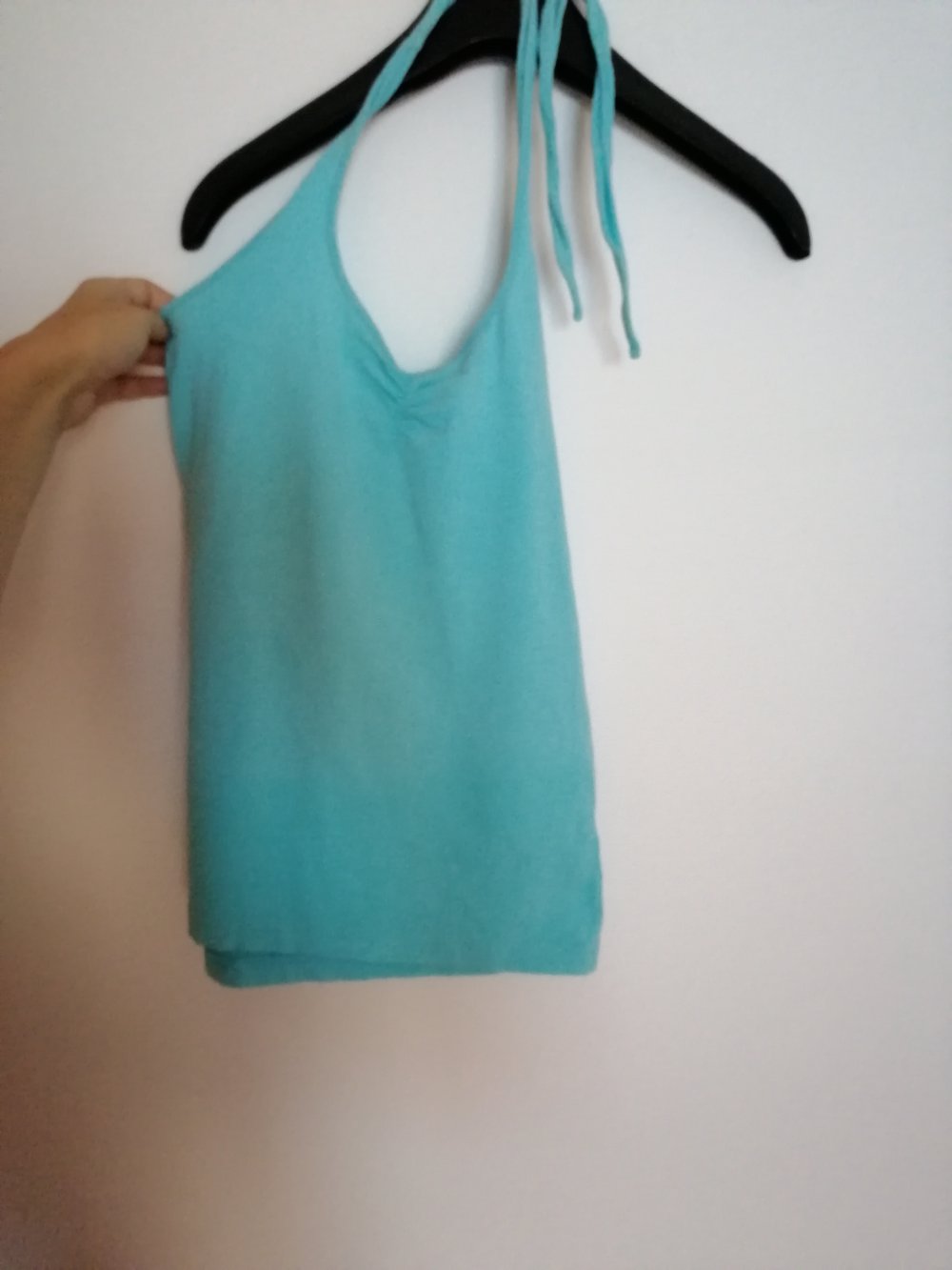 hellblaues Neckholder Top