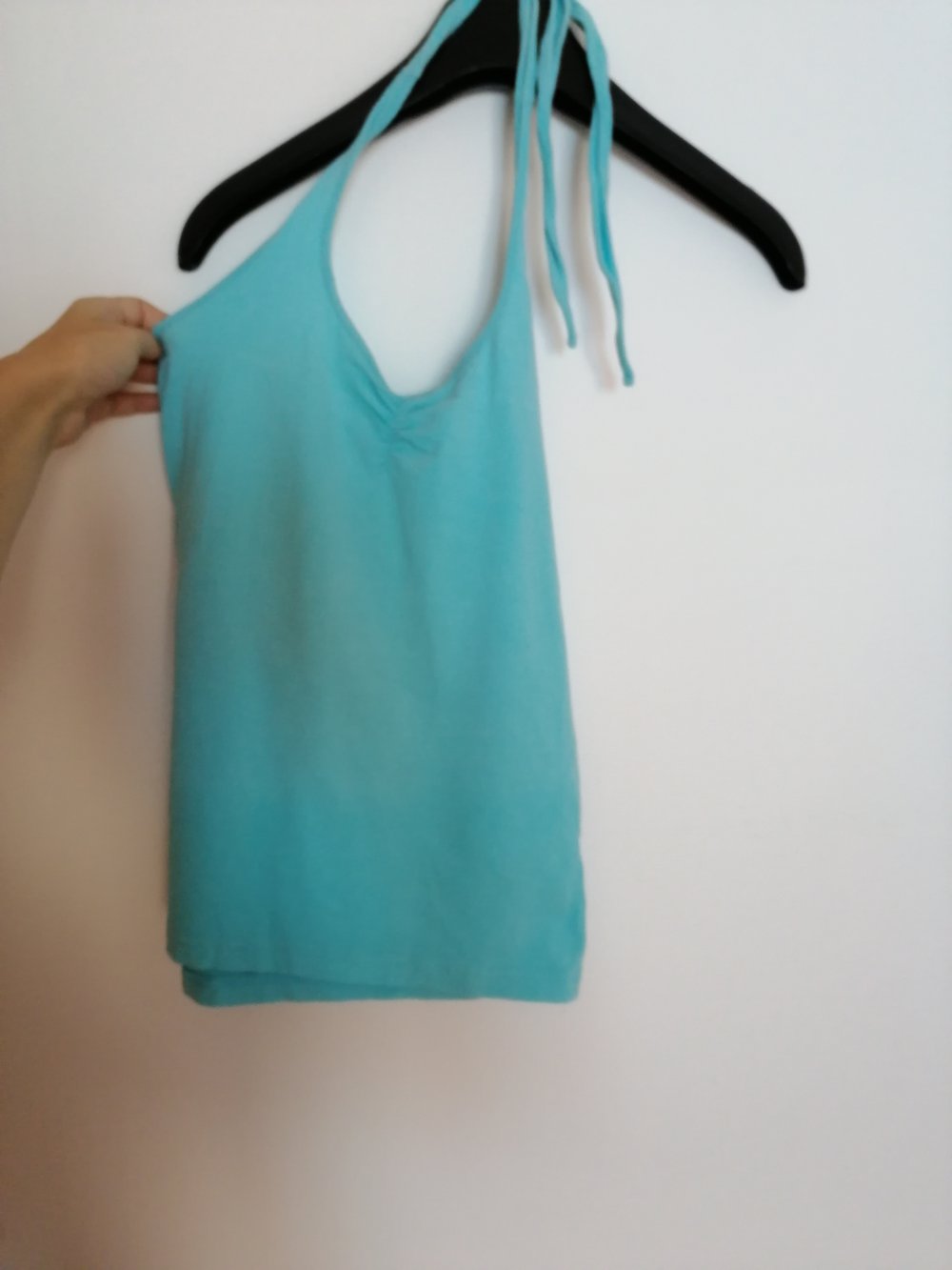 hellblaues Neckholder Top
