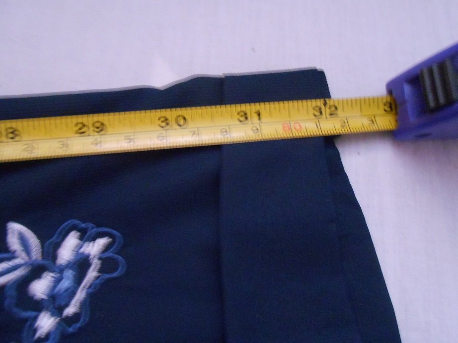 AproductZ Damen Caprihose mit Blütenstickerei dunkelblau Gr. 40