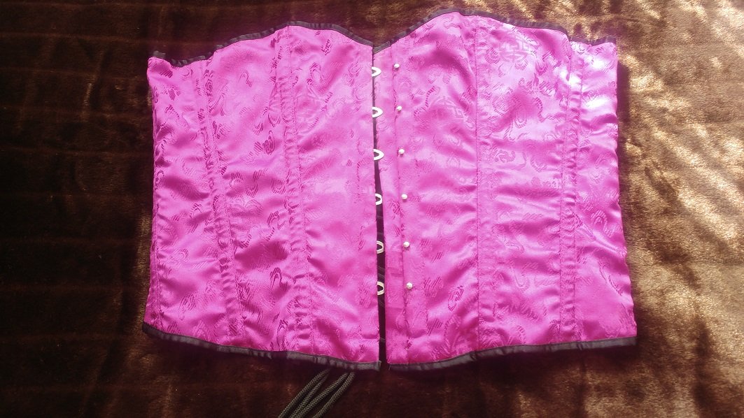 Korsage Corsage pink gemustert Gr. 44 