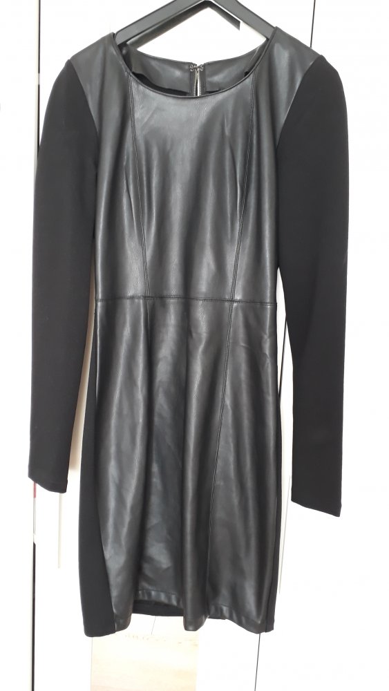 schwarzes Lederkleid (Imitat) von VILA