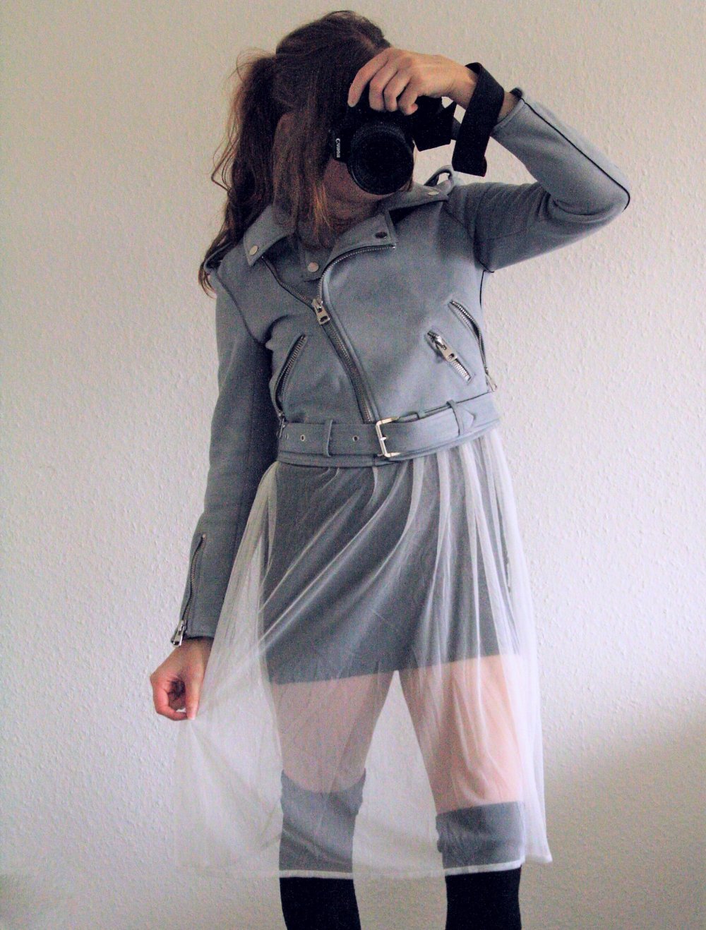 Zara Velour Bikerjacke