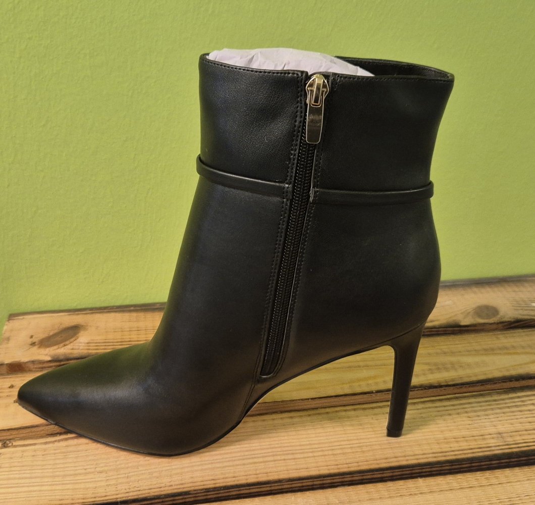 Damen Stiefeletten 9 cm Absatz (MIRAAZZURRA) Stiletto Heels Gr. 39 schwarz (NEU)