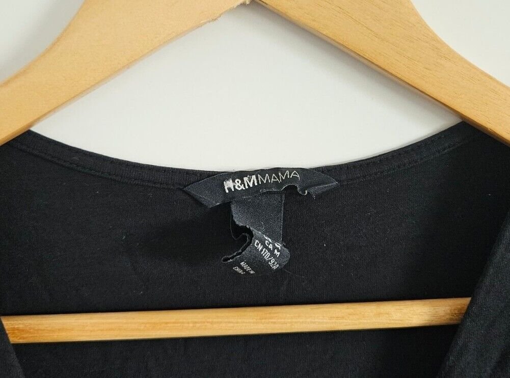 Damen Umstands-Shirt-Oberteil Gr M (H&M Mama) schwarz Schwangerschaft