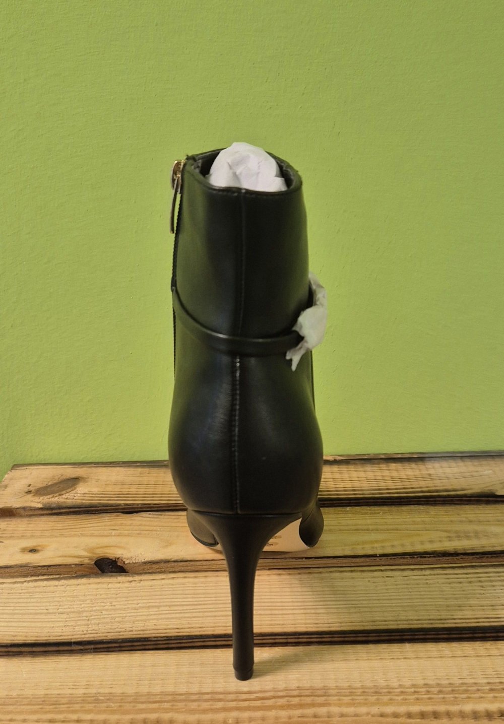 Damen Stiefeletten 9 cm Absatz (MIRAAZZURRA) Stiletto Heels Gr. 39 schwarz (NEU)