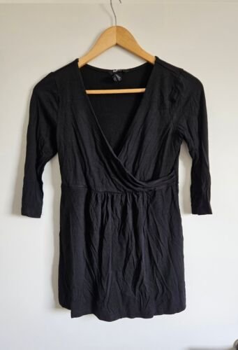 Damen Umstands-Shirt-Oberteil Gr M (H&M Mama) schwarz Schwangerschaft