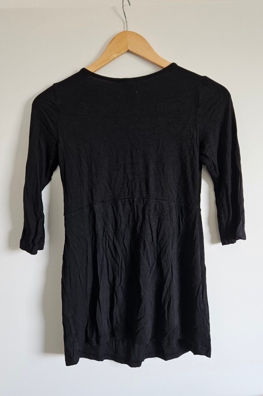 Damen Umstands-Shirt-Oberteil Gr M (H&M Mama) schwarz Schwangerschaft